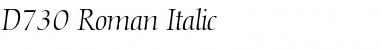 D730-Roman Italic