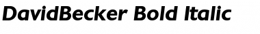 DavidBecker Bold Italic Font