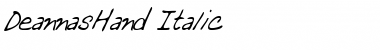 DeannasHand Italic