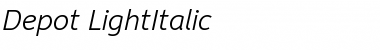 Depot Light Italic Font