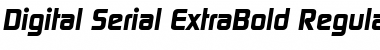 Digital-Serial-ExtraBold RegularItalic Font