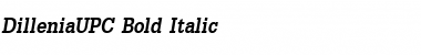 DilleniaUPC Bold Italic