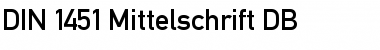 DIN 1451 Mittelschrift DB Regular Font