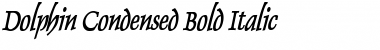 Dolphin Condensed Bold Italic Font