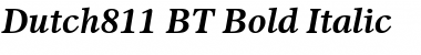 Dutch811 BT Bold Italic