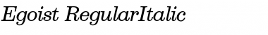 Egoist RegularItalic