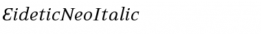 EideticNeoItalic Regular Font