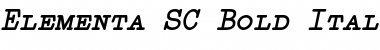 Elementa SC ItalicBold Font
