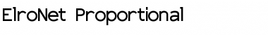 ElroNet Proportional Font