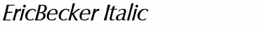 EricBecker Italic Font
