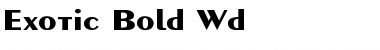 Download Exotic-Bold Wd Font