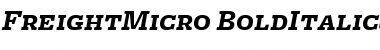 FreightMicro BoldItalicSC Font