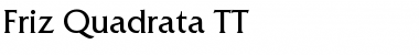 Friz Quadrata TT Regular Font