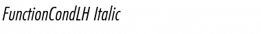 FunctionCondLH Italic Font