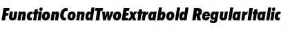 FunctionCondTwoExtrabold RegularItalic Font