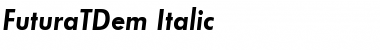 FuturaTDem Italic Font