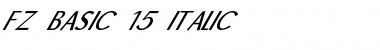 FZ BASIC 15 ITALIC Font