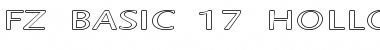 FZ BASIC 17 HOLLOW  EX Font