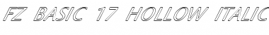 FZ BASIC 17 HOLLOW ITALIC Font