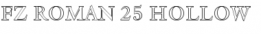 FZ ROMAN 25 HOLLOW Normal Font