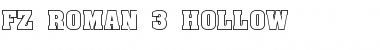 FZ ROMAN 3 HOLLOW Normal Font