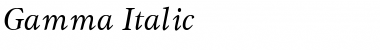 Gamma Italic Font