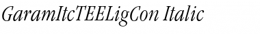GaramItcTEELigCon Italic Italic Font