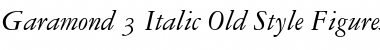 Garamond 3 SC Italic Font
