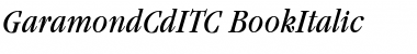 GaramondCdITC Italic