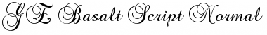 GE Basalt Script Normal Font