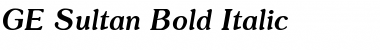 GE Sultan Bold Italic Font
