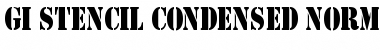 GI StencilCondensed Font