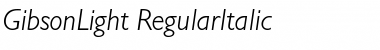 GibsonLight RegularItalic