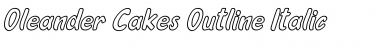 Download Oleander Cakes Outline Italic Font