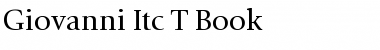 Giovanni Itc T Regular Font