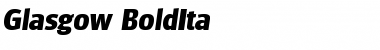 Glasgow-BoldIta Regular Font