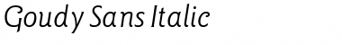 Goudy Sans Italic Font