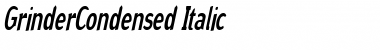 GrinderCondensed Italic Font