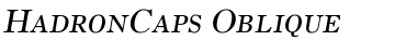 HadronCaps Oblique Font