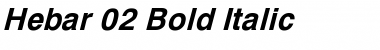 Hebar 02 Bold Italic