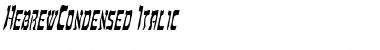 HebrewCondensed Italic Font