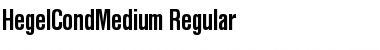 HegelCondMedium Regular Font