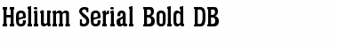 Helium-Serial DB Bold Font