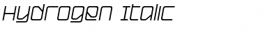 Hydrogen Italic Font