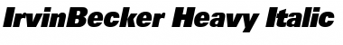 IrvinBecker-Heavy Italic Font