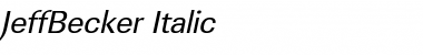 JeffBecker Italic Font