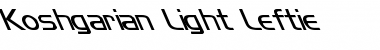 Download Koshgarian-Light Leftie Font