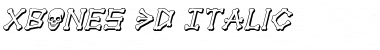 xBONES 3D Italic Font