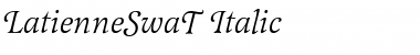 LatienneSwaT Italic Font
