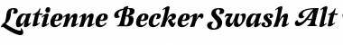 Latienne Becker Swash Alt Bold Italic Font